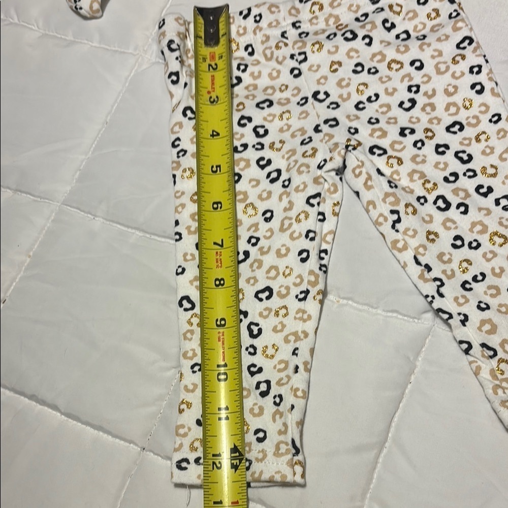 White, Gold & Black Leopard Print Baby Outfit Onsie, Pants, and Hat - Picture 5 of 5